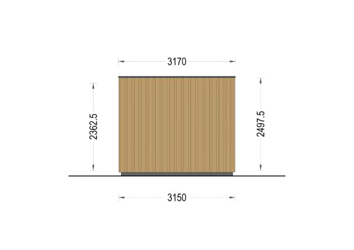 Premium Gartenhaus Tobi (34mm + Holzverschalung), 6x3m, 18m²Extra Isoliert – Bild 9