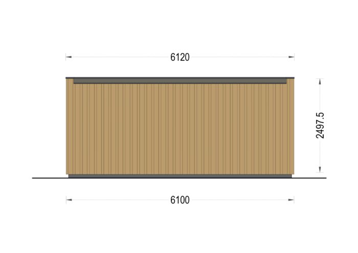 Premium Gartenhaus Tobi (34mm + Holzverschalung), 6x3m, 18m²Extra Isoliert – Bild 10