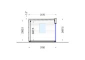 Premium Gartenhaus Tobi (34mm + Holzverschalung), 6x3m, 18m²Extra Isoliert – Bild 6