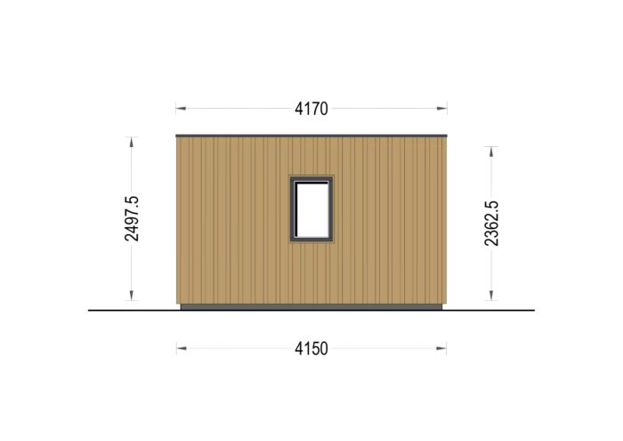 Premium Gartenhaus (34mm + Holzverschalung), 6x4m, 24m² – Bild 11