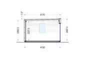 Premium Gartenhaus (34mm + Holzverschalung), 6x4m, 24m² – Bild 6