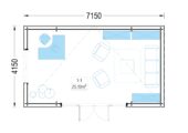 Premium Gartenhaus (34 mm + Holzverschalung) 7x4 m, 28 m² – Bild 7