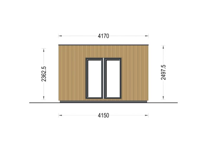 Premium Gartenhaus (34 mm + Holzverschalung) 7x4 m, 28 m² – Bild 9