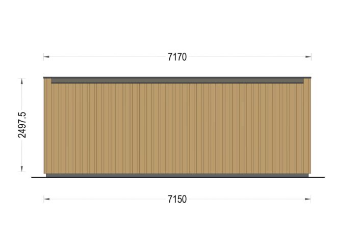 Premium Gartenhaus (34 mm + Holzverschalung) 7x4 m, 28 m² – Bild 10