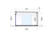 Premium Gartenhaus (34 mm + Holzverschalung) 7x4 m, 28 m² – Bild 6