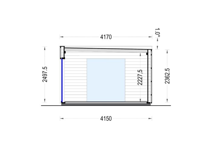 Premium Gartenhaus (34 mm + Holzverschalung) 7x4 m, 28 m² – Bild 6
