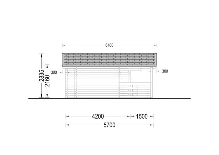 Gartenhaus Wels (44 mm) 21 m² – Bild 8