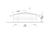 Gartenhaus Wels (44 mm) 21 m² – Bild 9