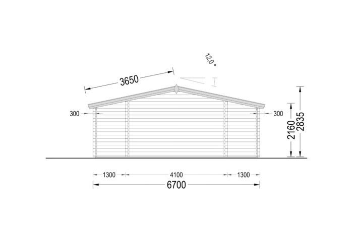Gartenhaus Wels (44 mm) 21 m² – Bild 9
