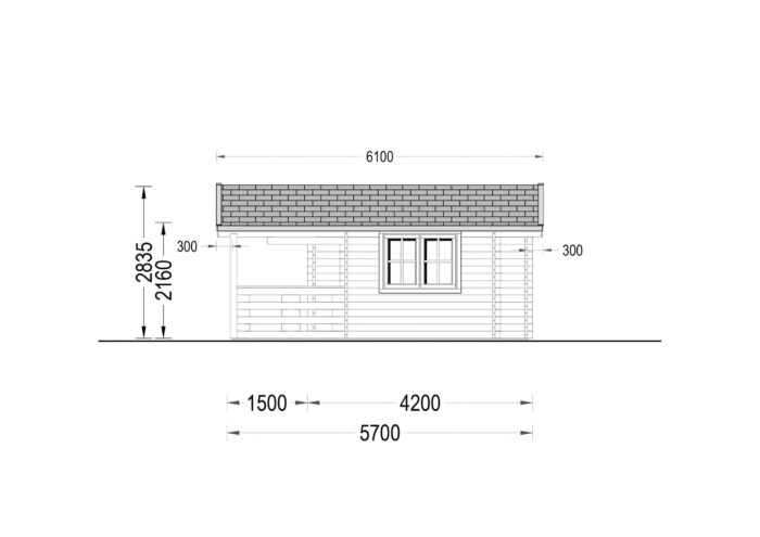 Gartenhaus Wels (44 mm) 21 m² – Bild 10