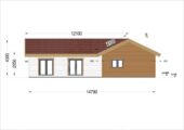 Bungalow Neusiedl (66 mm + Holzverschalung), Isoliert 129 m² – Bild 4