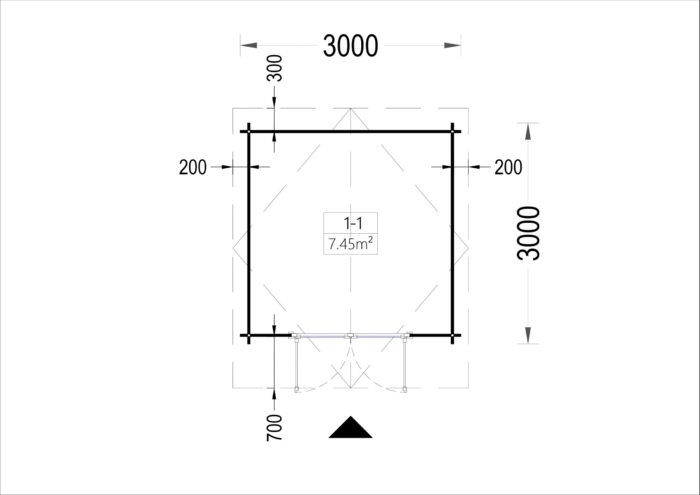Premium Gartenhaus aus Holz PETRA (34mm), 3x3m – Bild 6