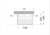 Premium Gartenhaus aus Holz PETRA (34mm), 3x3m – Bild 8