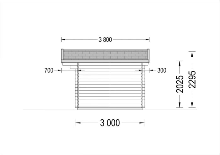 Premium Gartenhaus aus Holz PETRA (34mm), 3x3m – Bild 8