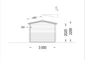 Premium Gartenhaus aus Holz PETRA (34mm), 3x3m – Bild 9