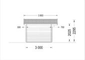 Premium Gartenhaus aus Holz PETRA (34mm), 3x3m – Bild 10