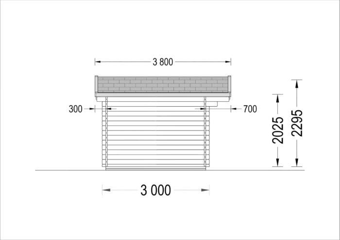 Premium Gartenhaus aus Holz PETRA (34mm), 3x3m – Bild 10