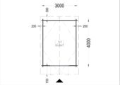 Gartenhaus PETRA (34 mm), 3x4 m – Bild 6