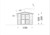 Gartenhaus PETRA (34 mm), 3x4 m – Bild 7