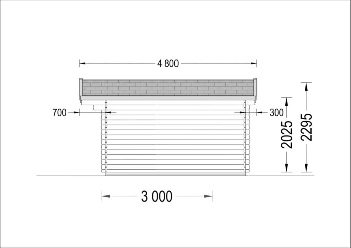 Gartenhaus PETRA (34 mm), 3x4 m – Bild 8