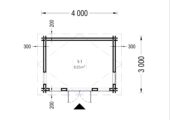 Gartenhaus Meran, 4x3m, 12m² Isoliert – Bild 7