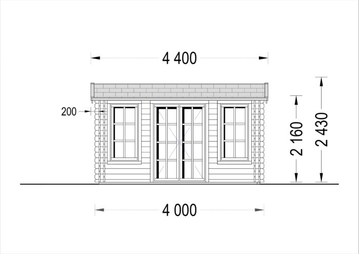 Gartenhaus Meran, 4x3m, 12m² Isoliert – Bild 9