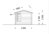 Gartenhaus Meran, 4x3m, 12m² Isoliert – Bild 10