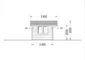 Premium Gartenhaus RUDI (34mm) 4x3m, 12m² – Bild 8
