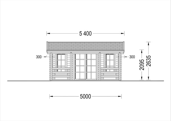 Premium Gartenhaus ROLAND 5x5 m, 25 m² Isoliert – Bild 9