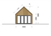 Blockbohlenhaus SUSI (44mm + Holzverschalung), 20m² Isoliert – Bild 8