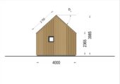 Blockbohlenhaus SUSI (44mm + Holzverschalung), 20m² Isoliert – Bild 6