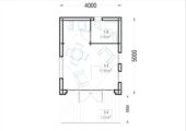 Blockbohlenhaus SUSI (44mm + Holzverschalung), 20m² Isoliert – Bild 5
