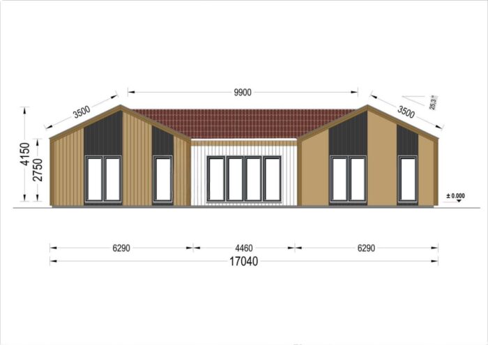 Holzhaus Salzburg (Isoliert, 66mm + Holzverschalung), 139m² – Bild 14
