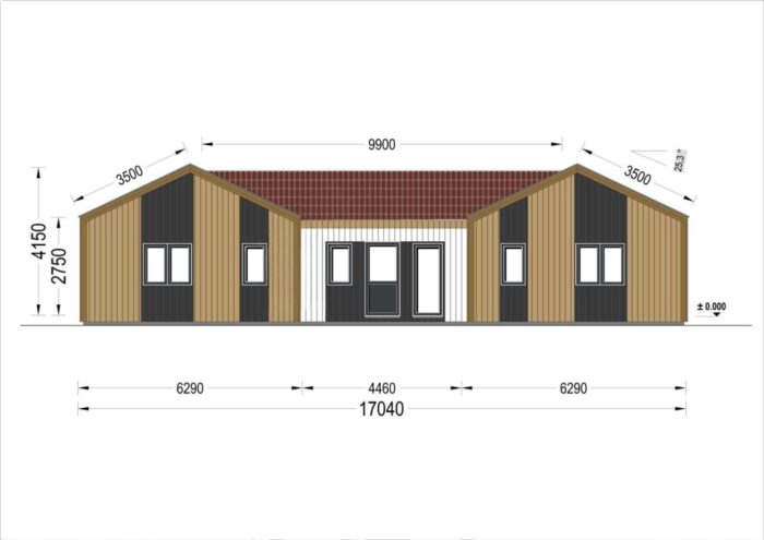 Holzhaus Salzburg (Isoliert, 66mm + Holzverschalung), 139m² – Bild 16