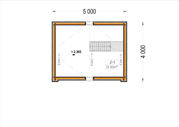 Blockbohlenhaus SASCHA (44 mm + Holzverschalung), 20 m² Isoliert – Bild 5