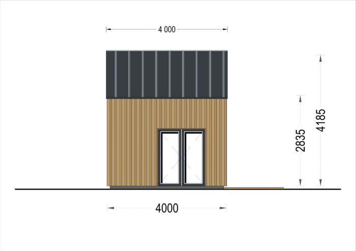 Blockbohlenhaus SASCHA (44 mm + Holzverschalung), 20 m² – Bild 10