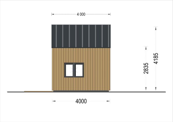 Blockbohlenhaus SASCHA (44 mm + Holzverschalung), 20 m² – Bild 6