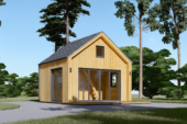 Blockbohlenhaus SASCHA (44 mm + Holzverschalung), 20 m² – Bild 2