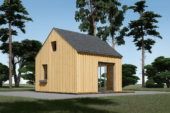 Blockbohlenhaus SASCHA (44 mm + Holzverschalung), 20 m² – Bild 4