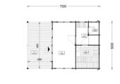 Saunahaus Helga (4 Räume), 5x7,5 m; 25 m² mit Terrasse 12 m² – Bild 7
