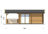 Saunahaus Helga (4 Räume), 5x7,5 m; 25 m² mit Terrasse 12 m² – Bild 8