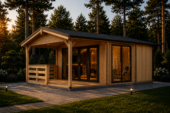 Saunahaus Helga (3 Räume), 5x7,5 m; 25 m² mit Terrasse 12 m² – Bild 5