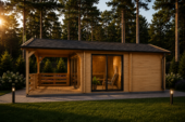 Saunahaus Helga (3 Räume), 5x7,5 m; 25 m² mit Terrasse 12 m² – Bild 6