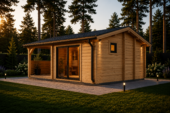 Saunahaus Helga (3 Räume), 5x7,5 m; 25 m² mit Terrasse 12 m² – Bild 3