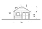Blockbohlenhaus mit Schlafboden SALLY (44 + 44 mm) – 27 m² Extra Isoliert – Bild 10