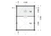 Blockbohlenhaus mit Schlafboden SALLY (44 + 44 mm) – 27 m² Extra Isoliert – Bild 7