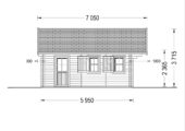 Blockbohlenhaus mit Schlafboden SALLY (44 + 44 mm) – 27 m² Extra Isoliert – Bild 11