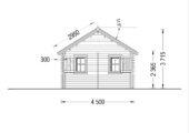 Blockbohlenhaus mit Schlafboden SALLY (44 + 44 mm) – 27 m² Extra Isoliert – Bild 12