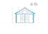 Blockbohlenhaus mit Schlafboden SALLY (44 + 44 mm) – 27 m² Extra Isoliert – Bild 9