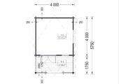 Gartenhaus aus Holz SABINE, 4x5.75 m, 16 m² + 7 m² Terrasse – Bild 6